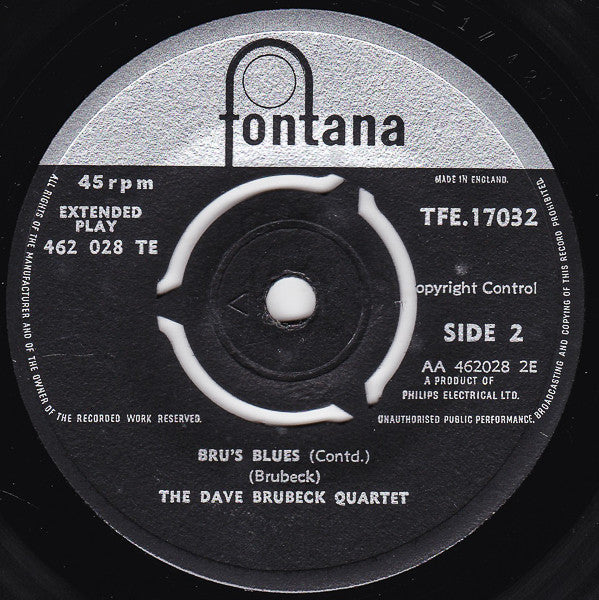 The Dave Brubeck Quartet : Bru's Blues (7", EP)