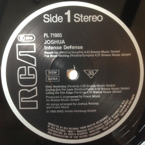 Joshua (25) : Intense Defense (LP, Album)
