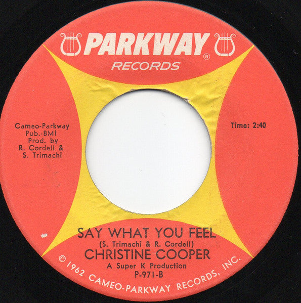 Christine Cooper : S. O. S. (Heart In Distress) (7")