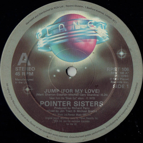 Pointer Sisters : Jump (For My Love) (12", Single)