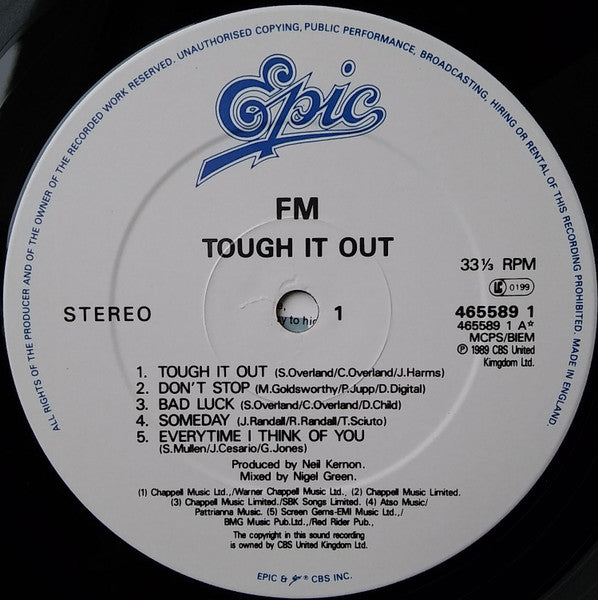 FM (6) : Tough It Out (LP, Album)
