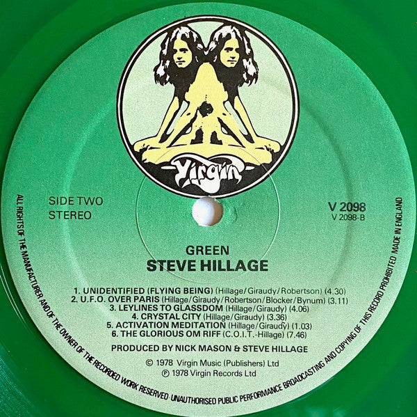 Steve Hillage : Green (LP, Album, Ltd, Gre)