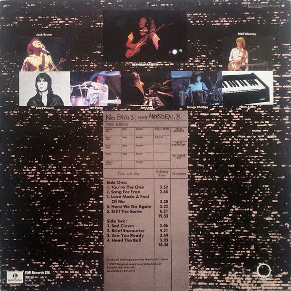 Bernie Marsden : And About Time Too (LP, Album)