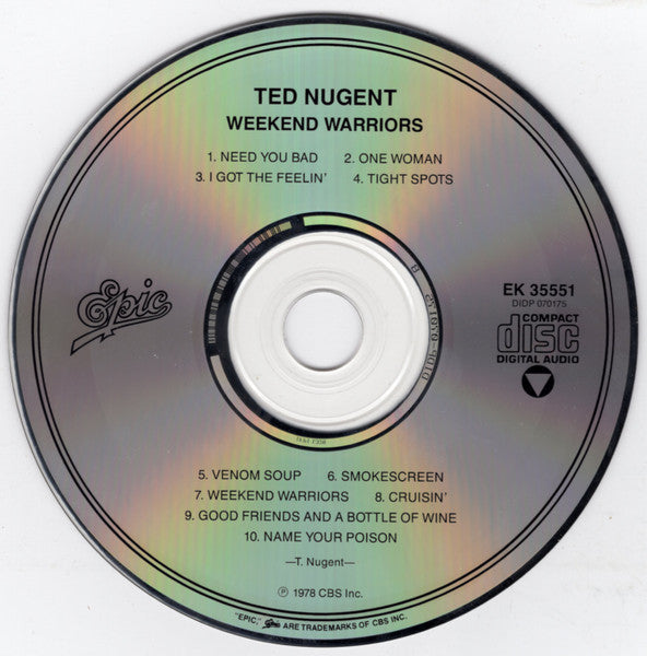 Ted Nugent : Weekend Warriors (CD, Album, RE)