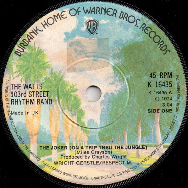 The Watts 103rd St Rhythm Band* : The Joker (On A Trip Thru The Jungle) (7", Single, Sol)