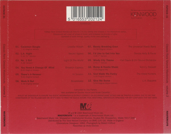 Various : Classic Rare Groove Mastercuts Volume 2 (CD, Comp)