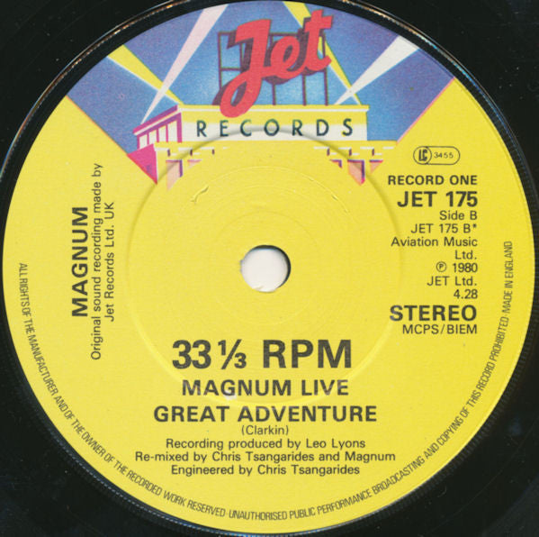 Magnum (3) : Magnum Live (2x7", Single)