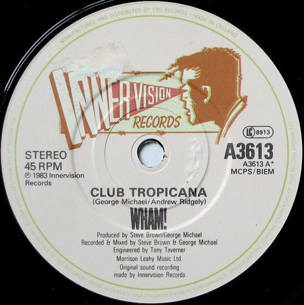 Wham! : Club Tropicana (7", Single, M/Print, Pap)