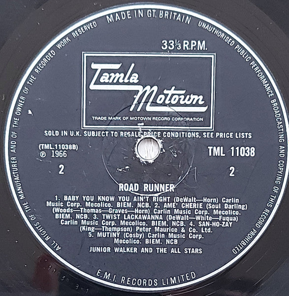 Jr. Walker & The All Stars* : Road Runner (LP, Mono)