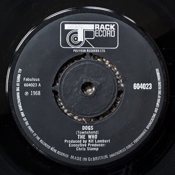 The Who : Dogs (7", Single)