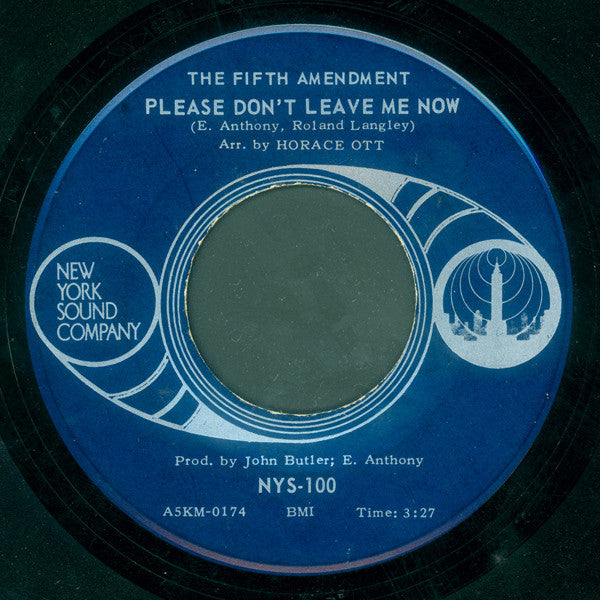 The Fifth Amendment : Please Don't Leave Me Now / I Got You Where I Want You (7")