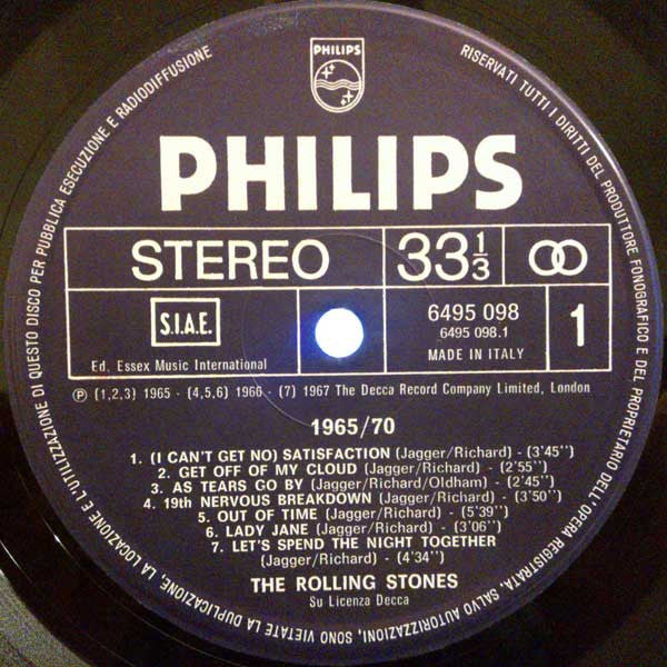 The Rolling Stones : 1965/70 (LP, Comp, Dar)