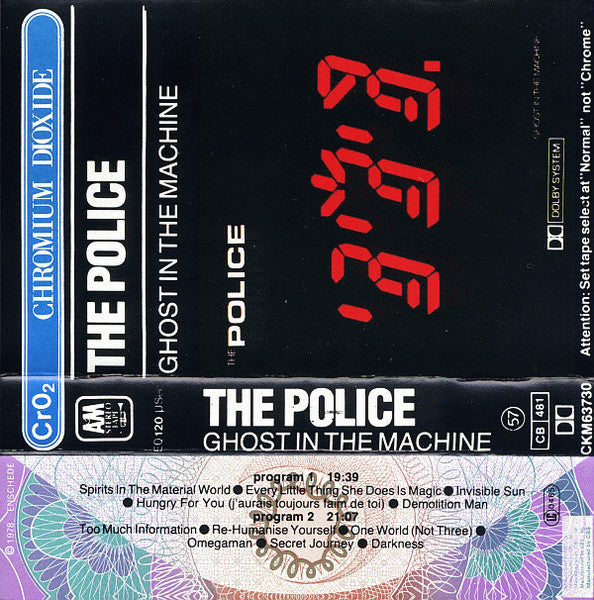 The Police : Ghost In The Machine (Cass, Album, Dol)