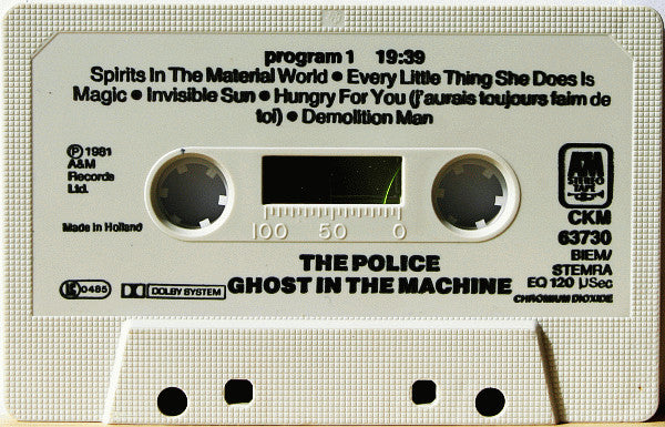 The Police : Ghost In The Machine (Cass, Album, Dol)