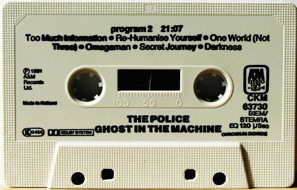 The Police : Ghost In The Machine (Cass, Album, Dol)