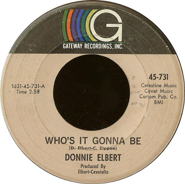 Donnie Elbert : Who's It Gonna Be / Run Little Girl (7", Single)