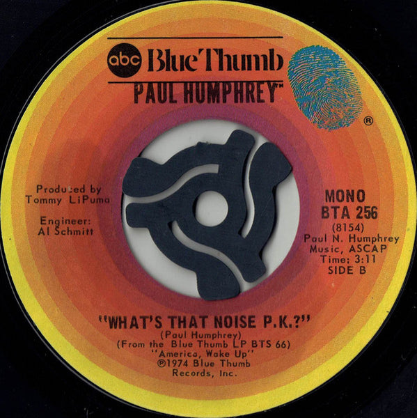 Paul Humphrey : Cochise (7", Single, Mono)