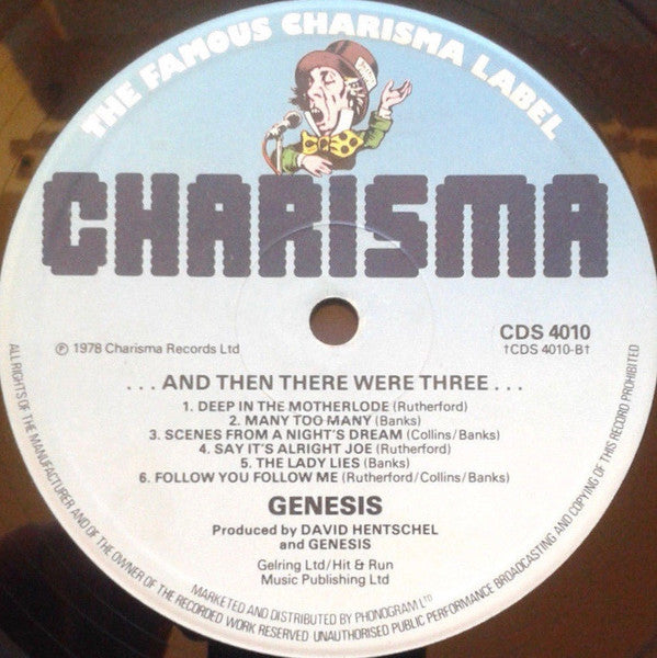 Genesis : ...And Then There Were Three... (LP, Album, RP, Blu)
