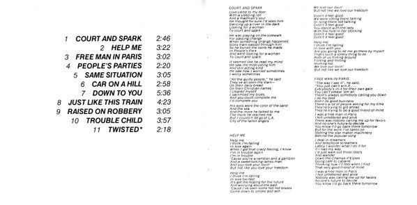 Joni Mitchell : Court And Spark (CD, Album, RE, Arv)