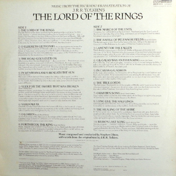 Stephen Oliver : Music From The BBC Radio Dramatisation Of J. R. R. Tolkien's The Lord Of The Rings (LP, Album)