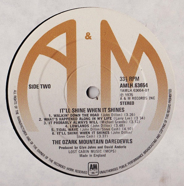 The Ozark Mountain Daredevils : It'll Shine When It Shines (LP, Album)