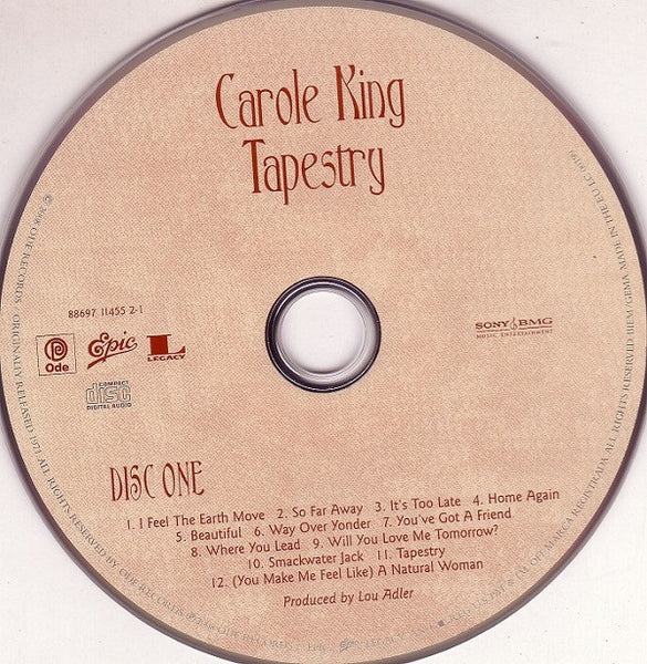 Carole King : Tapestry (CD, Album, RE, RM, Dig + CD + Dlx, Leg)