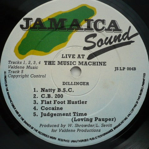 Dillinger : Live At The Music Machine (LP)