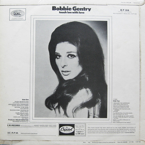 Bobbie Gentry : Touch 'Em With Love (LP, Album, Mono)