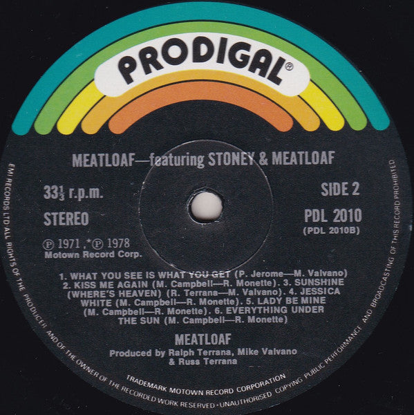 Meatloaf* : Featuring Stoney And Meatloaf (LP, Album)