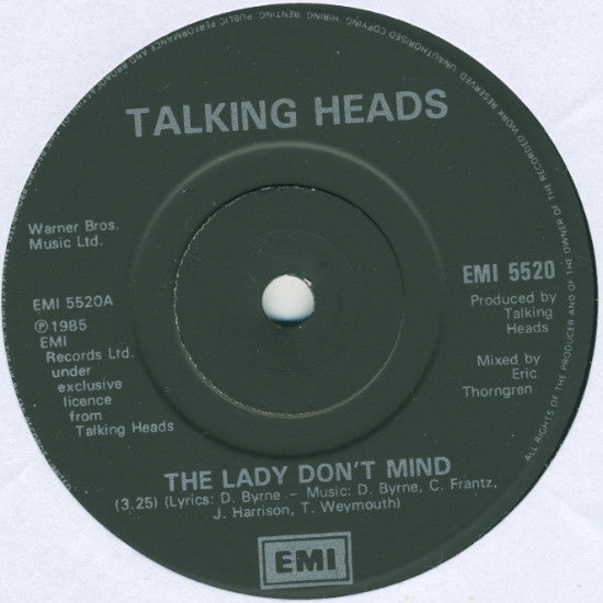 Talking Heads : The Lady Don't Mind (7")