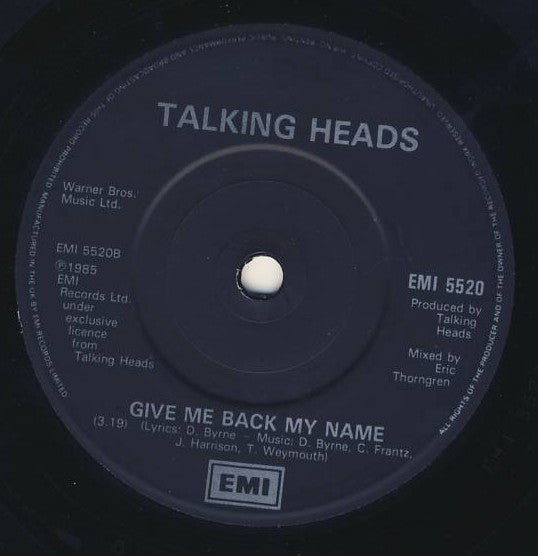 Talking Heads : The Lady Don't Mind (7")