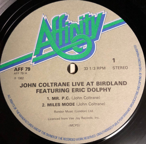 John Coltrane Featuring Eric Dolphy : Live At Birdland (LP, Album, RE)