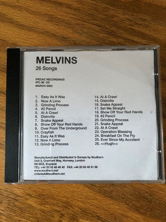 The Melvins* : 26 Songs (CDr, Promo)