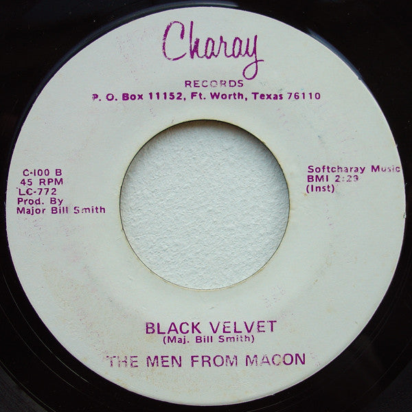 The Men From Macon : Salvation / Black Velvet (7", Single, RE)
