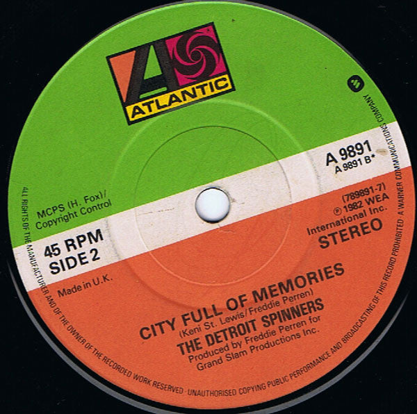The Detroit Spinners* : I'll Be Around (7", Single)