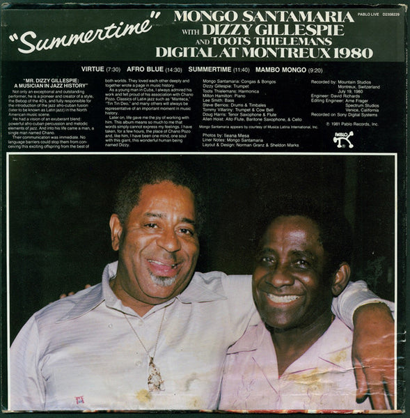 Mongo Santamaria With Dizzy Gillespie And Toots Thielemans : "Summertime" - Digital At Montreux 1980 (LP, Album, Red)