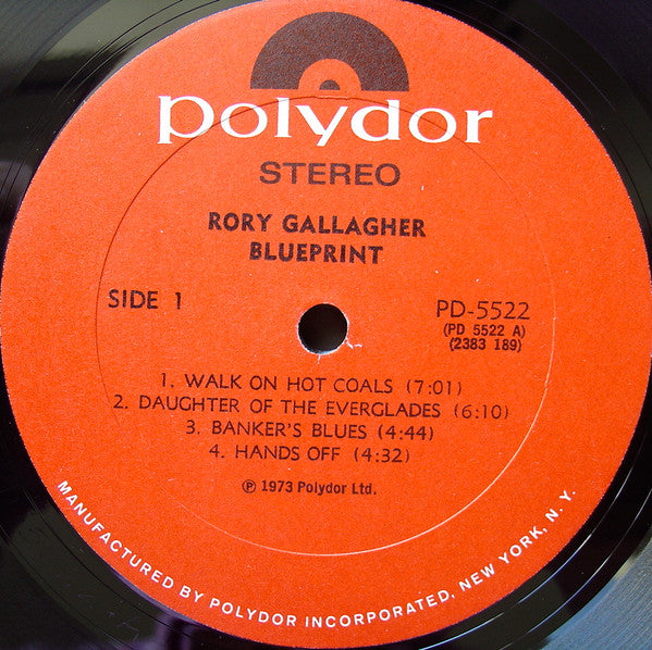 Rory Gallagher : Blueprint (LP, Album, All)