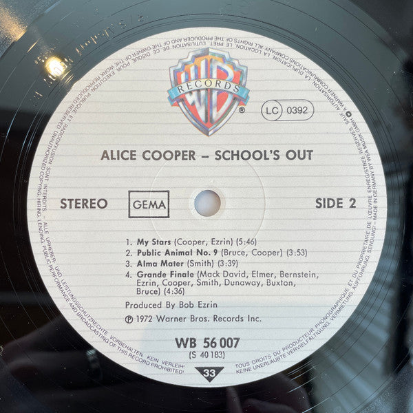 Alice Cooper : School's Out (LP, Album, RE)