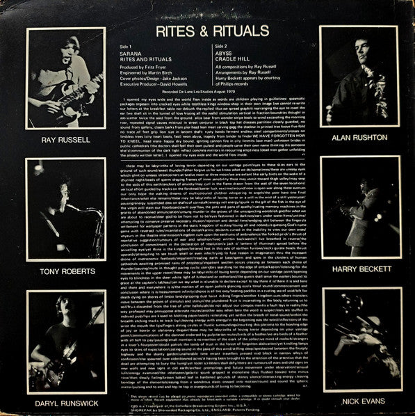 Ray Russell : Rites And Rituals (LP, Album)