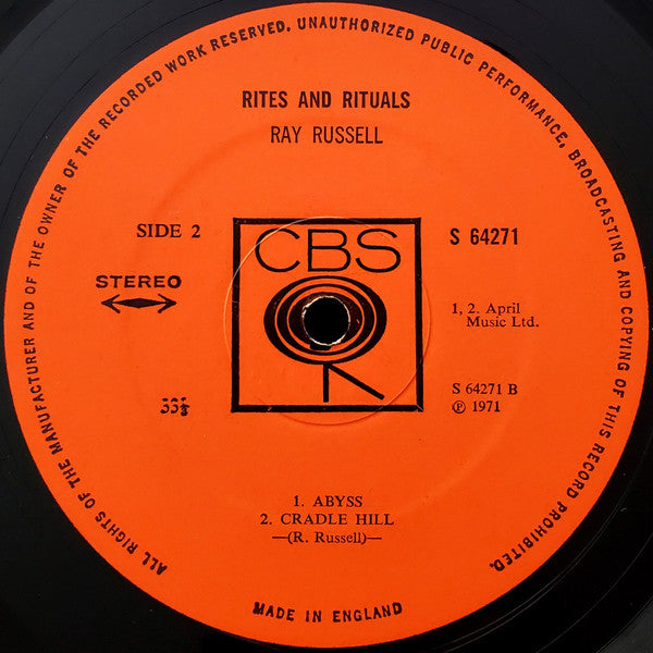 Ray Russell : Rites And Rituals (LP, Album)