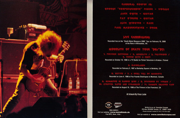 Cannibal Corpse : Live Cannibalism (DVD-V, PAL, Ult)