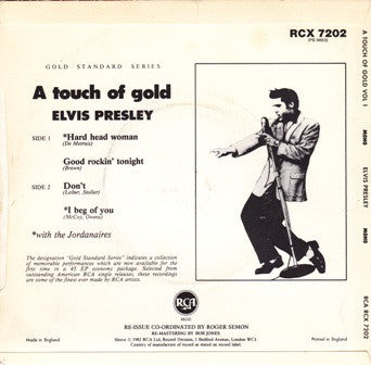 Elvis Presley : A Touch Of Gold Volume I (7", EP, RE)