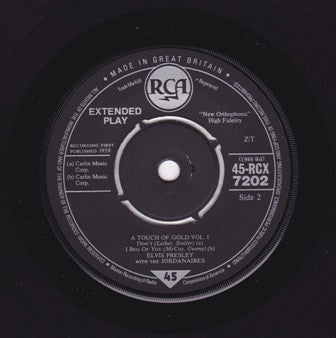 Elvis Presley : A Touch Of Gold Volume I (7", EP, RE)