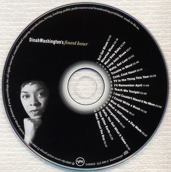 Dinah Washington : Dinah Washington's Finest Hour (CD, Comp)