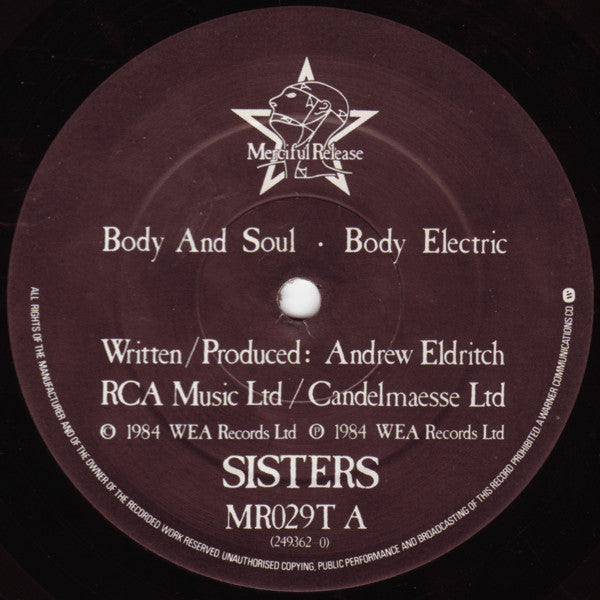 The Sisters Of Mercy : Body And Soul (12")