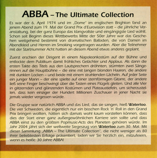 ABBA : The Ultimate Collection (4xCD, Comp)