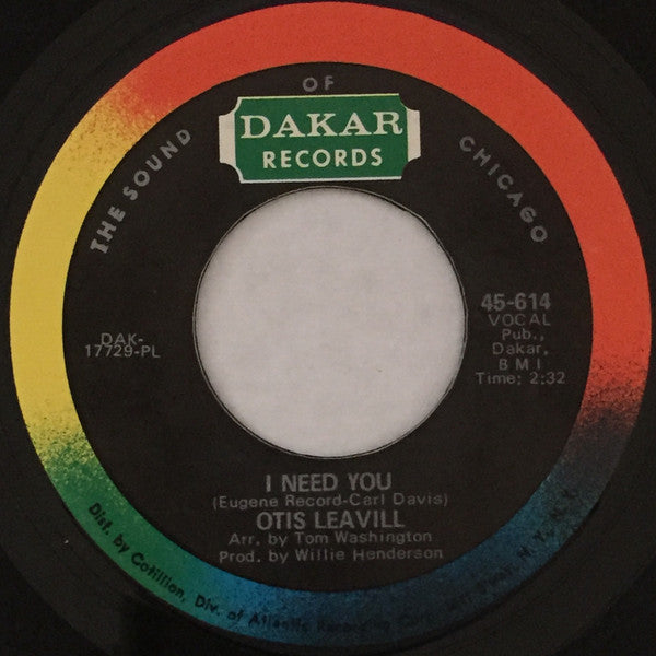 Otis Leavill : I Love You (7", Single, PL)
