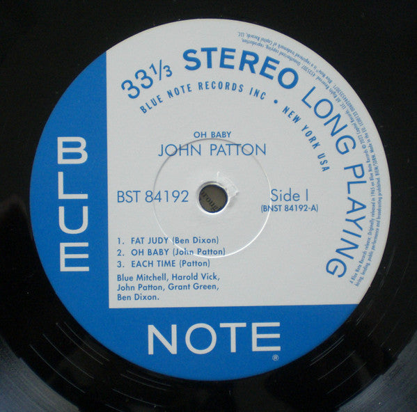 Big John Patton* : Oh Baby! (LP, Album, RE, 180)