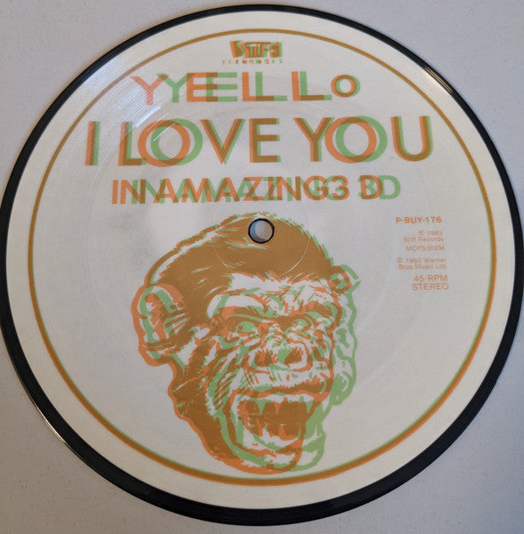 Yello : I Love You (In Amazing 3 D) (7", Pic)