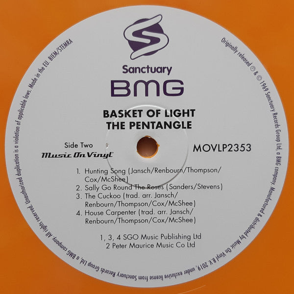 Pentangle : Basket Of Light (LP, Album, Ltd, Num, RE, RM, Ora)
